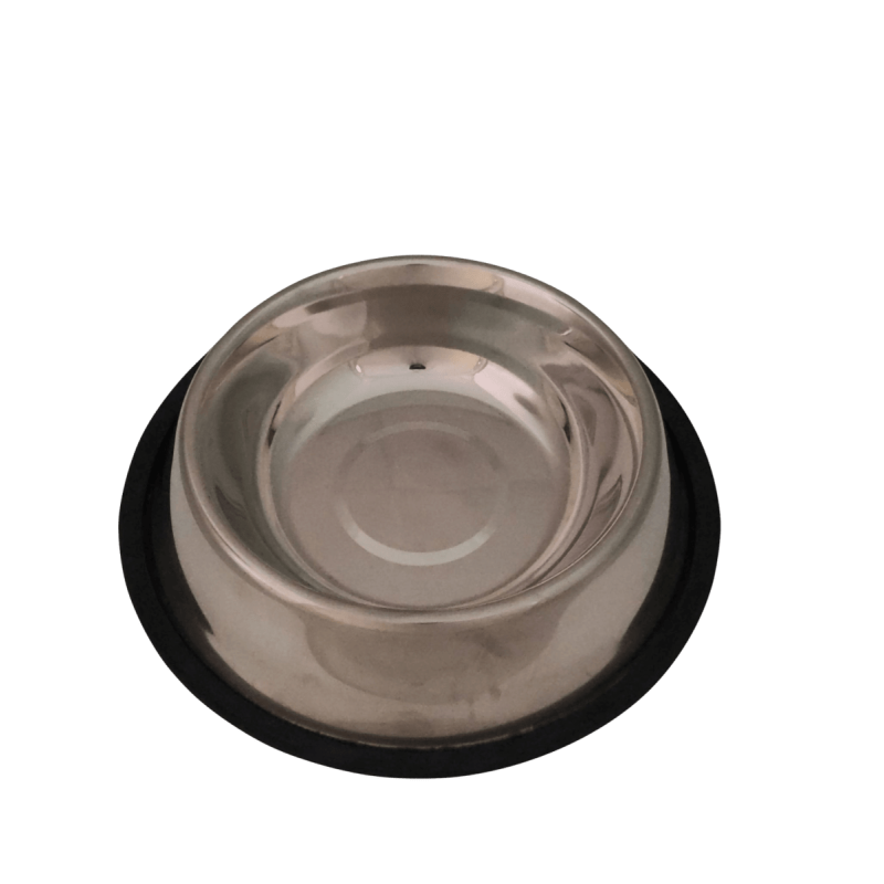 Comedouro de inox médio anti derrapante liso de 1800 ml Comedouro de inox médio anti derrapante liso de 1800 ml