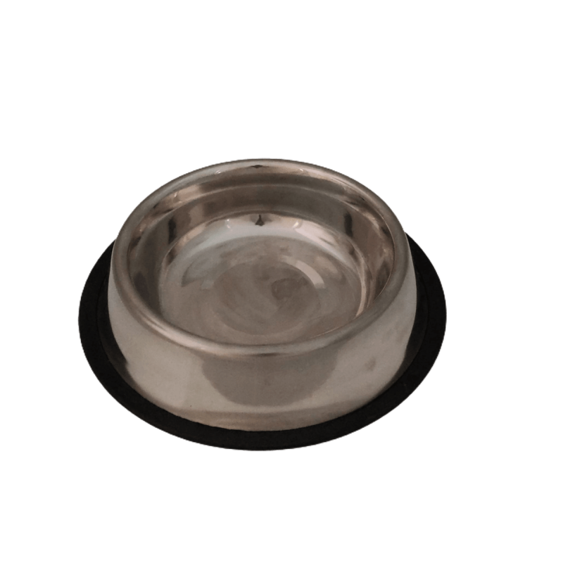 Comedouro para animais inox anti-derrapante pequeno liso Comedouro para animais inox anti-derrapante pequeno liso