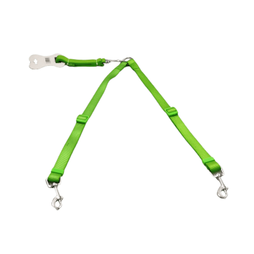 Trela Dupla Nylon Grande - Verde