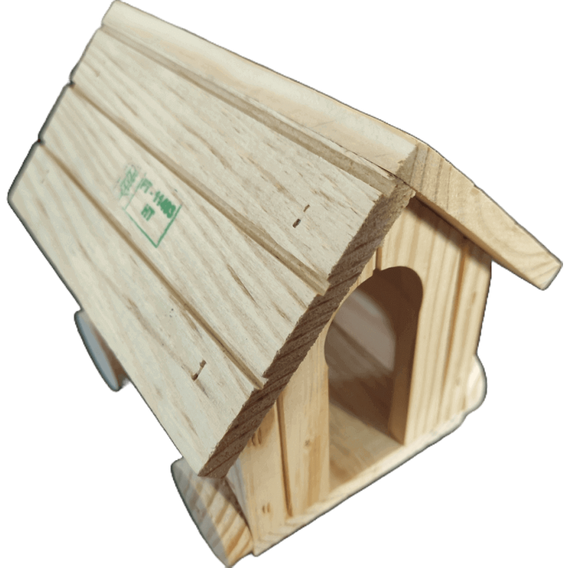 Casa em Madeira para Hamster com Rodas Casa em Madeira para Hamster com Rodas