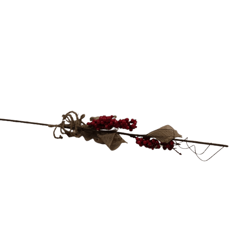 Ramo de Natal Decorativo – Vermelho e Corda, 55 cm Ramo de Natal Decorativo – Vermelho e Corda, 55 cm