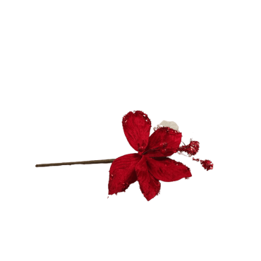 Flor de Natal Decorativa – 13 × 26 cm