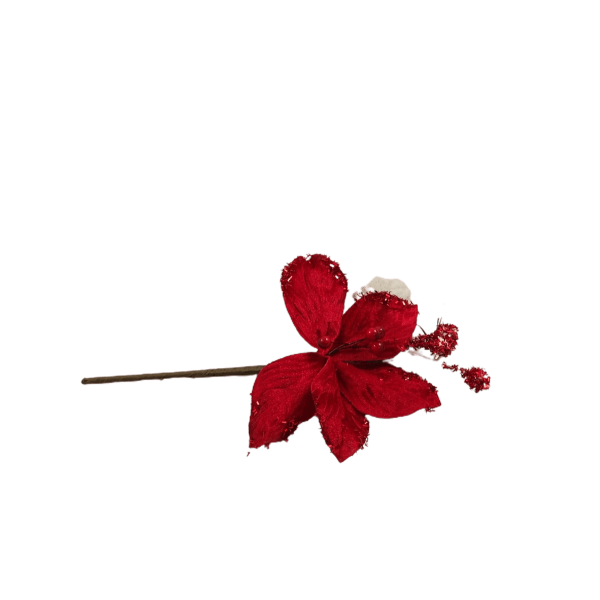 Flor de Natal Decorativa – 13 × 26 cm