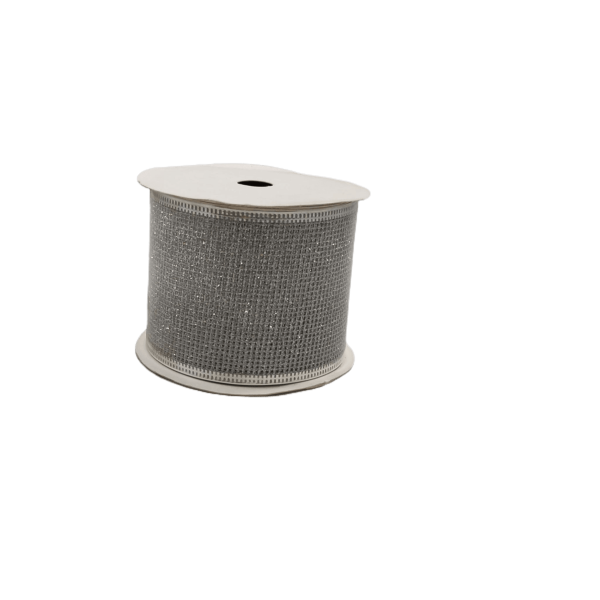 Fita Decorativa Prateada – Rolo de 6,3 cm × 270 cm