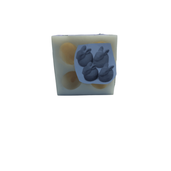 Molde de Silicone para 4 Coelhos — Velas, Sabonetes e Artesanato