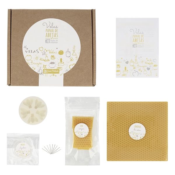 Kit DIY para Fazer Velas Enroladas de Cera Moldada
