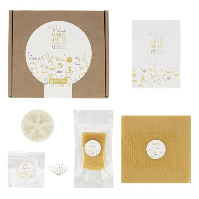 Kit DIY para Fazer Velas Enroladas de Cera Moldada