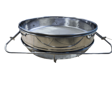 Filtro Duplo Extensível Grande em Inox para Mel Filtro Duplo Extensível Grande em Inox para Mel