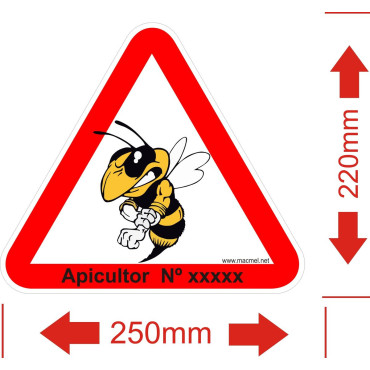 Placa Personalizada para Identificação de Apiário – Modelo 5 Placa Personalizada para Identificação de Apiário – Modelo 5