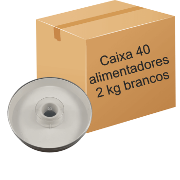 Caixa de 40 Alimentadores Brancos para Abelhas – 2 kg