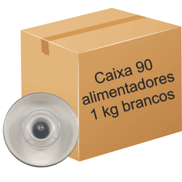 Caixa de 90 Alimentadores Brancos para Abelhas – 1 kg