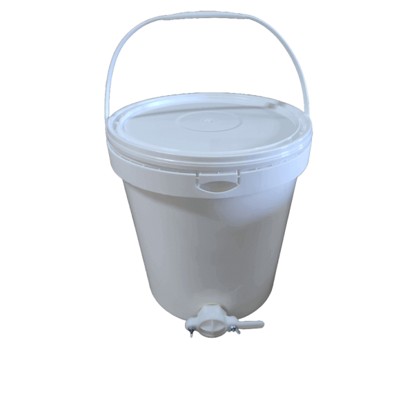 Balde Alimentar para Mel de 20 L com Torneira – Aproximadamente 26 kg