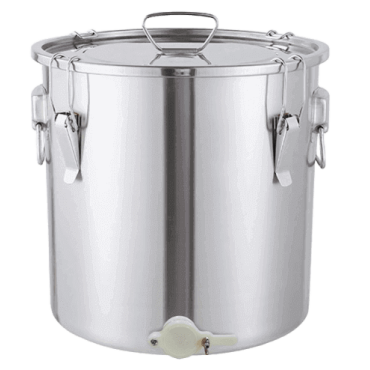 Bidão em Aço Inox para Mel 100 kg com Torneira Plástica