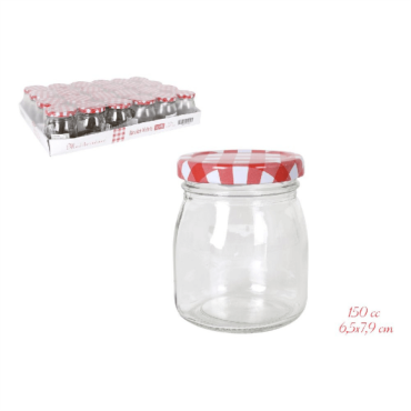 Frasco de Vidro Tipo Iogurteira 150 ml com Tampa
