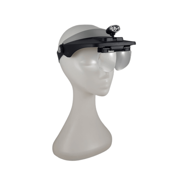 Lupa Binocular com Iluminação LED e 4 Ampliações