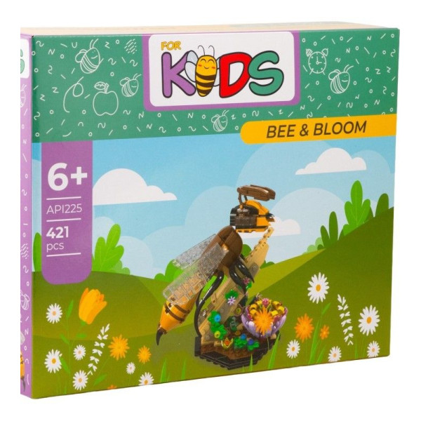 Conjunto de blocos de construção - Abelha e flor