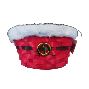 Cesta Redonda de Natal – Pai Natal, 20 × 9 cm