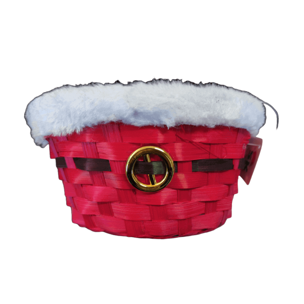 Cesta Redonda de Natal – Pai Natal, 20 × 9 cm