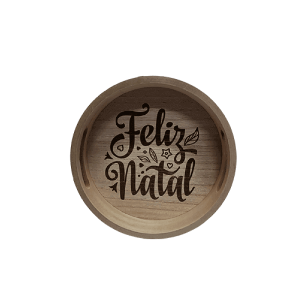 Bandeja Redonda de Natal – 20 × 4 cm