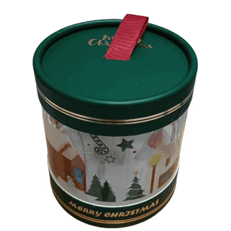 Caixa de Natal Redonda com Visor Caixa de Natal Redonda com Visor