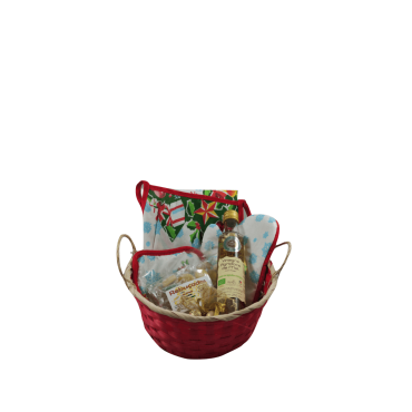 Cesta Cozinha de Natal – Avental, Vinagre de Mel e Rebuçados Cesta Cozinha de Natal – Avental, Vinagre de Mel e Rebuçados