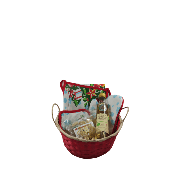 Cesta Cozinha de Natal – Avental, Vinagre de Mel e Rebuçados