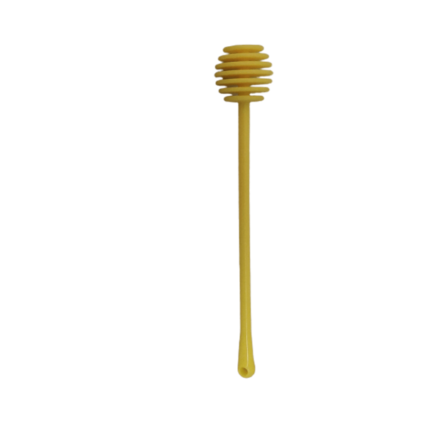 Colher Plástica Amarela para Mel – 17 cm