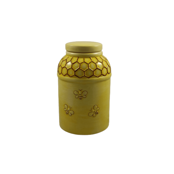 Pote de Cerâmica para Bolachas com Favos e Abelhas