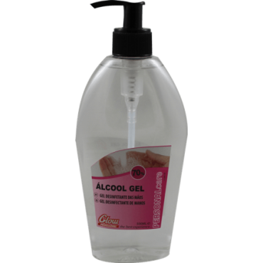 Alcool gel glow 500 ml com doseador Alcool gel glow 500 ml com doseador