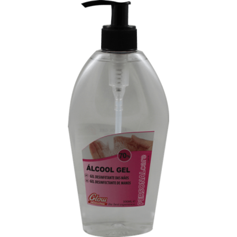 Alcool gel glow 500 ml com doseador Alcool gel glow 500 ml com doseador